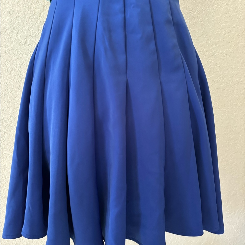 Metaphor Royal Blue A-Line Skater Skirt